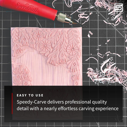 Speedball Deluxe Block Printing Kit - Includes Inks, Brayer, Bench Hook, Lino Handle and Cutters, Speedy-Carve Block, Mounted Linoleum Block (3472)