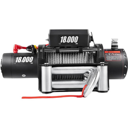 Truck Winch 18000Ib, Electric Winch 75Ft/22.8M Cable Steel 12V Power Winch Jeep Winch with Flexible Long-Distance Control and Powerful Motor for UTV ATV & Jeep Truck Wrangler in Car Lift