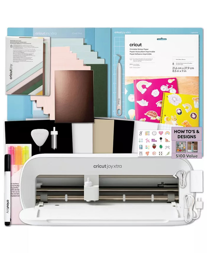Joy Xtra Cutting Machine with Ultimate Card and Sticker Making Bundle