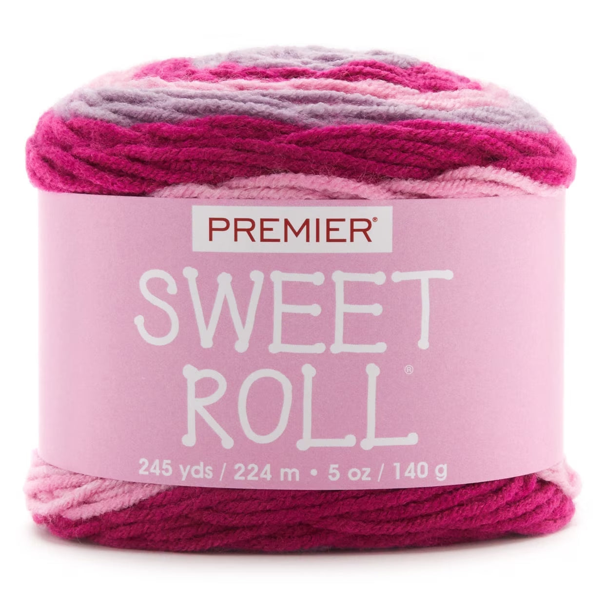 Premier Yarns Sweet Roll Yarn-Raspberry Swirl