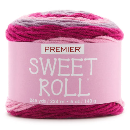 Premier Yarns Sweet Roll Yarn-Raspberry Swirl