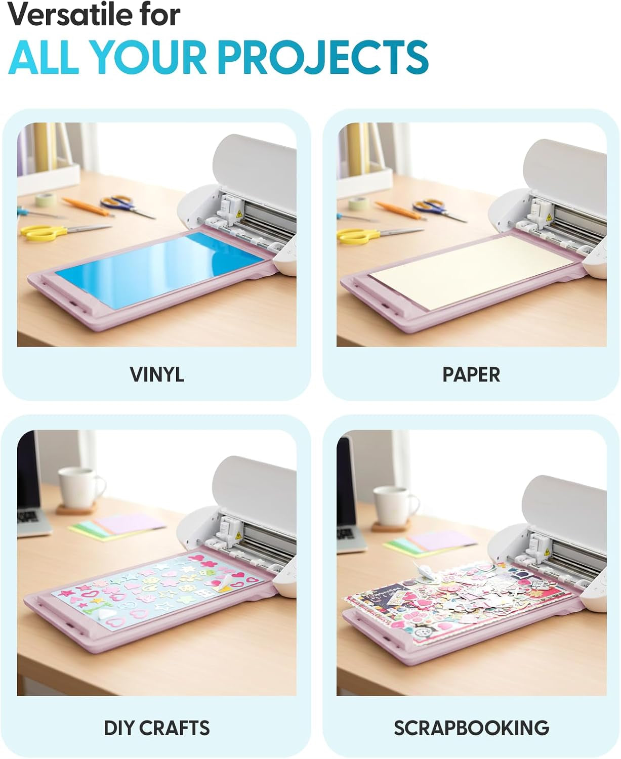 America Electrostatic Cutting Mat for Use with Cameo 5 and Cameo 5 plus Models - 12 X 12 (Matte Pink)