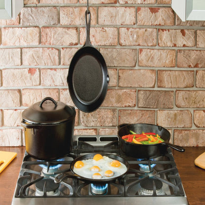 Cast Iron Seasoned 5-Piece Set with Skillet, Griddle & Dutch Oven