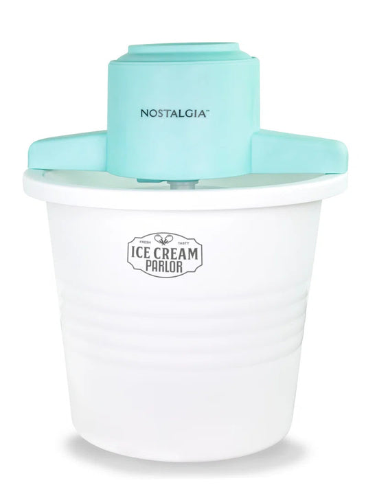 Nostalgia 4-Quart Parlor Electric Ice Cream Maker - White