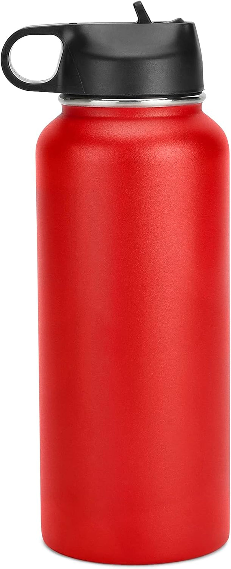 Makerflo 32 Oz Red Hydro Powder Coated Tumbler - 1 Pack Sipper Water Bottle | Craft-Ready for DIY Gifts & Personalization (Laser Engravable, UV DTF, Epoxy, Vinyl) - Not for Sublimation and DTF