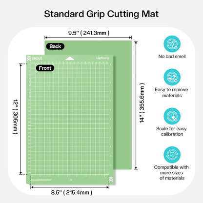 Portable Vinyl Cutter S41 with 8.5" X 12" Standardgrip Cutting Mats for Craft DIY with Precision Grid for Party Decor and Craft Project