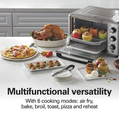 Sure-Crisp Air Fryer Toaster Oven, 6 Slice Capacity, Stainless Steel, 31196