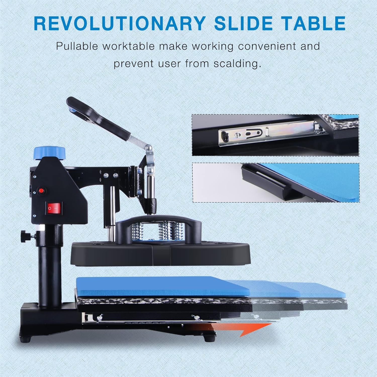 HORGELU Upgraded 8 in 1 Heat Press Machine 15X15 Inch Heat Transfer Machine 360-Degree Swing Away Multifunction Digital Sublimation Combo Heat Press for T Shirt Mug Hat Plate for Commercial Home 110V