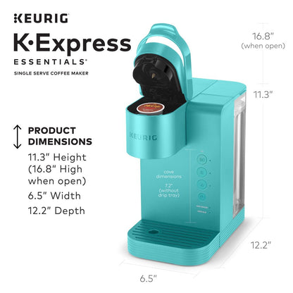 K-Express Essentials Single-Serve K-Cup Pod Coffee Maker, Teal