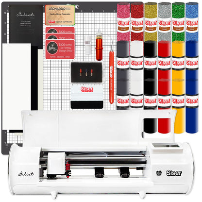 Siser Juliet Deluxe Easyweed Heat Transfer (HTV) Bundle w/ 8-in-1 Heat Press