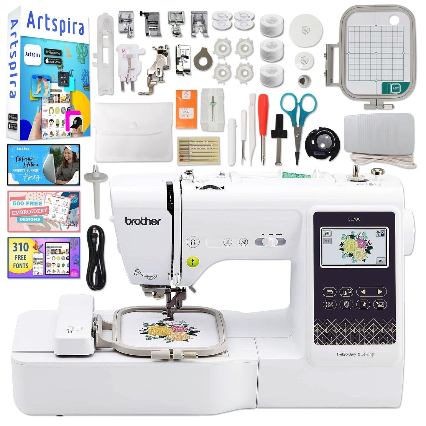 Brother SP-1 Sublimation Printer with SE700 Combo Embroidery Machine
