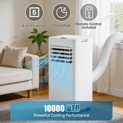 Dateyes 10000 BTU 4-In-1 Smart Portable Air Conditioner, Standing Cooling Unit with APP & Remote Control, Cooling, Dehumidifier & Fan Functions, 55Db Quiet Operation for Bedroom & Indoor Spaces