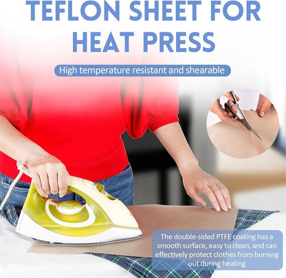 Sublimation Shirts Tool Kits 66 Pcs Shirt Measure Ruler Set Reusable round Neck and V-Neck Alignment T-Shirt Guide Ruler Teflon Sheet for Heat Press 12 X 16In Heat Resistant Tape