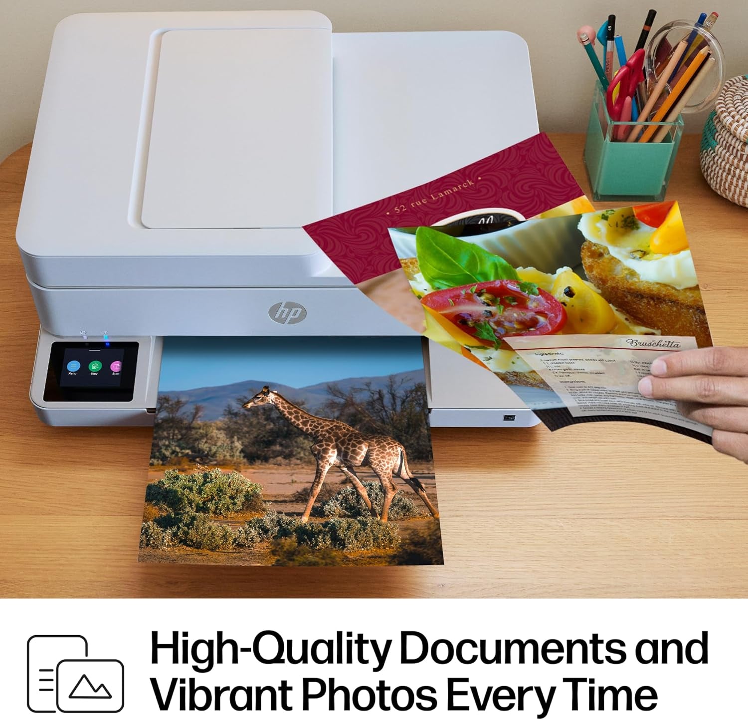 HP Envy 6555 Wireless All-In-One Color Inkjet Printer, Print, Scan, Copy, Duplex Printing Best-For-Home, 3 Month Trial of Instant Ink Included, Ai-Capable (C2XR6A) Portobello
