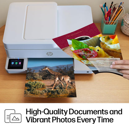 HP Envy 6555 Wireless All-In-One Color Inkjet Printer, Print, Scan, Copy, Duplex Printing Best-For-Home, 3 Month Trial of Instant Ink Included, Ai-Capable (C2XR6A) Portobello