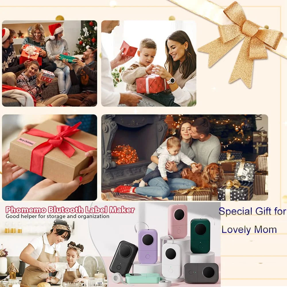 D30 Thermal Label Printer, Bluetooth Wireless Mini Pocket Smartphone Label Maker Machine with Tape, Compatible with Ios/Android, for Home, Office, and Supermarket（Pink）