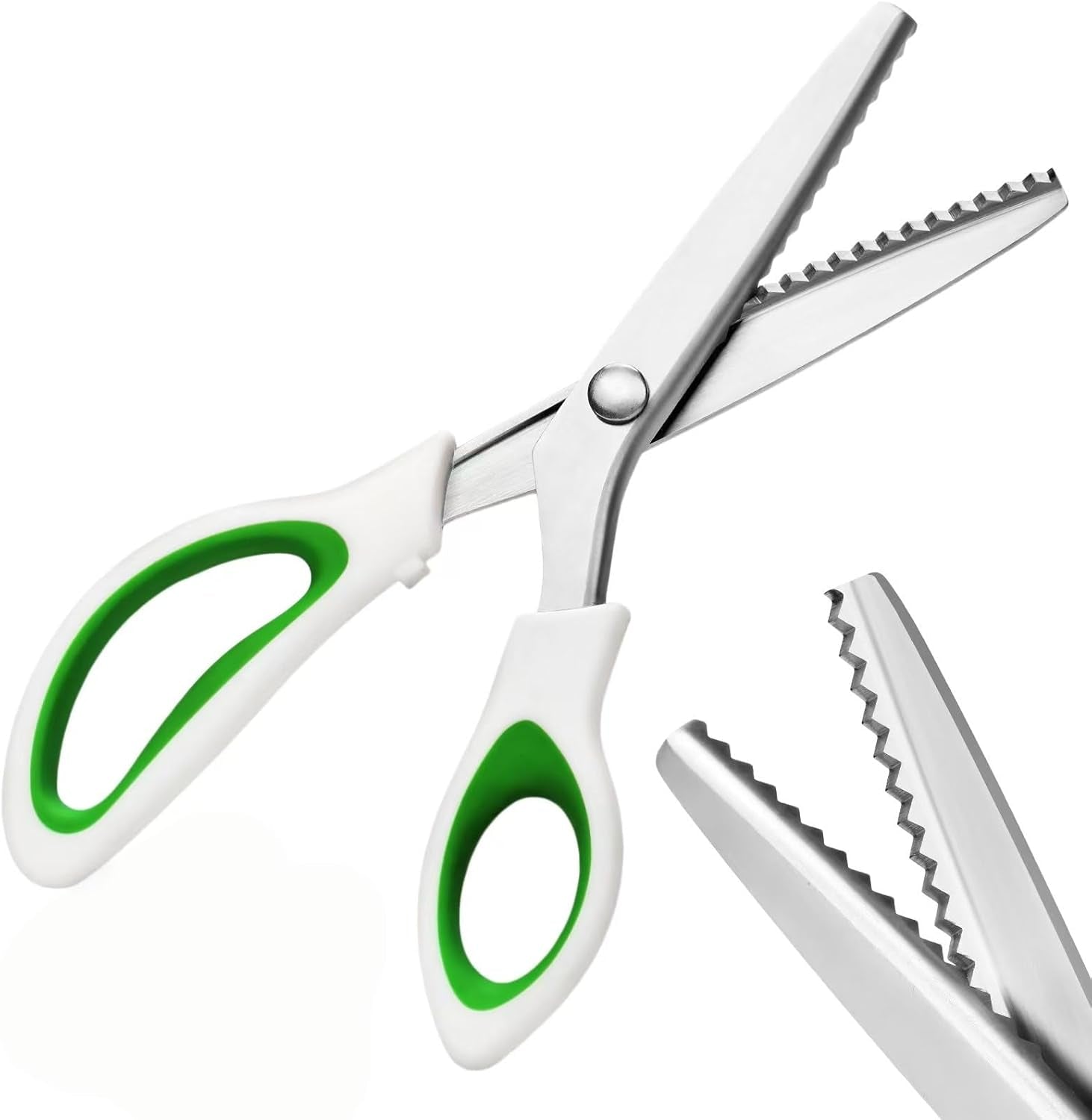 Pinking Shears，9” Zig Zag Scissors for Fabric，Pinking Shears Scissors for Fabric Cutting，Professional Handheld Dressmaking