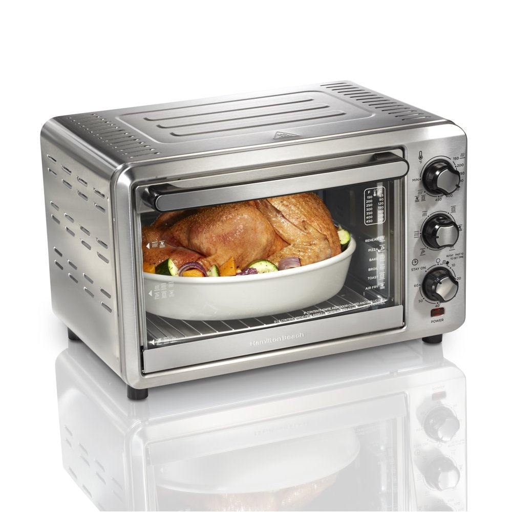 Sure-Crisp Air Fryer Toaster Oven, 6 Slice Capacity, Stainless Steel, 31196