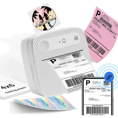 Label Printer, Bluetooth Shipping Label Printer, 4X6 Thermal Printer for Shipping Packages