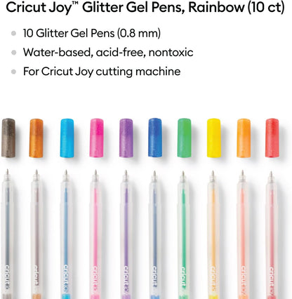 Cricut Joy Glitter Gel Pens 0.8 Mm, Rainbow (10 Ct)