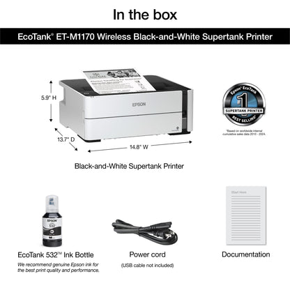 Ecotank ET-M1170 Wireless Monochrome Supertank Printer
