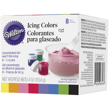 8-Piece Gel Food Coloring Set, 4 Oz. (Purple, Blue, Green, Black, Yellow, Orange, Pink, Red)