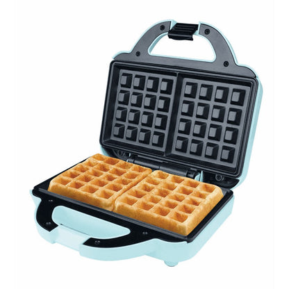 Couture Purse Non-Stick Dual Waffle Maker in Blue with Indicator Lights