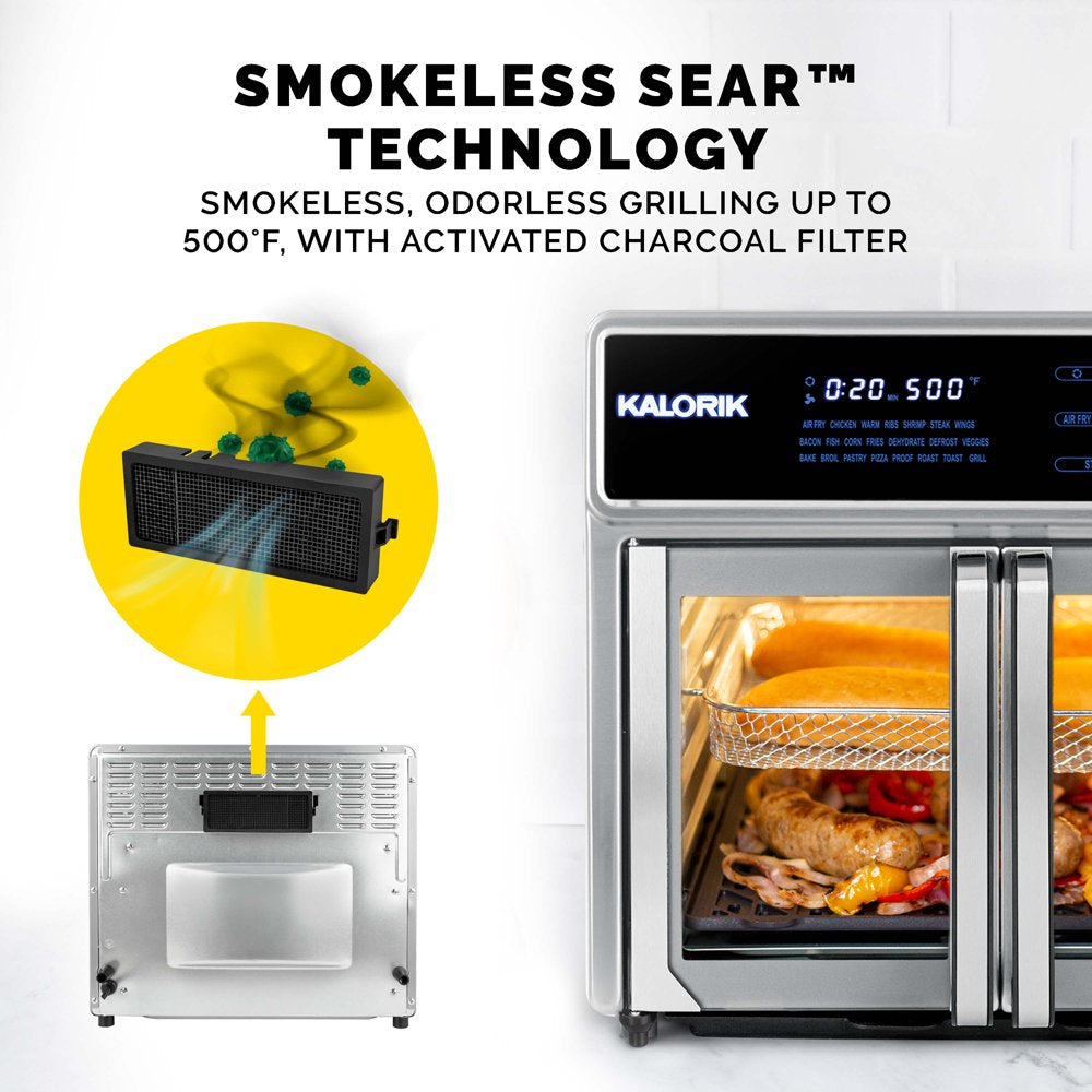 Maxx® 26 Qt Digital Air Fryer Oven Grill, Stainless Steel