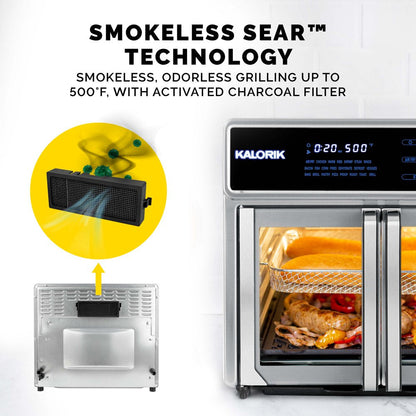 Maxx® 26 Qt Digital Air Fryer Oven Grill, Stainless Steel