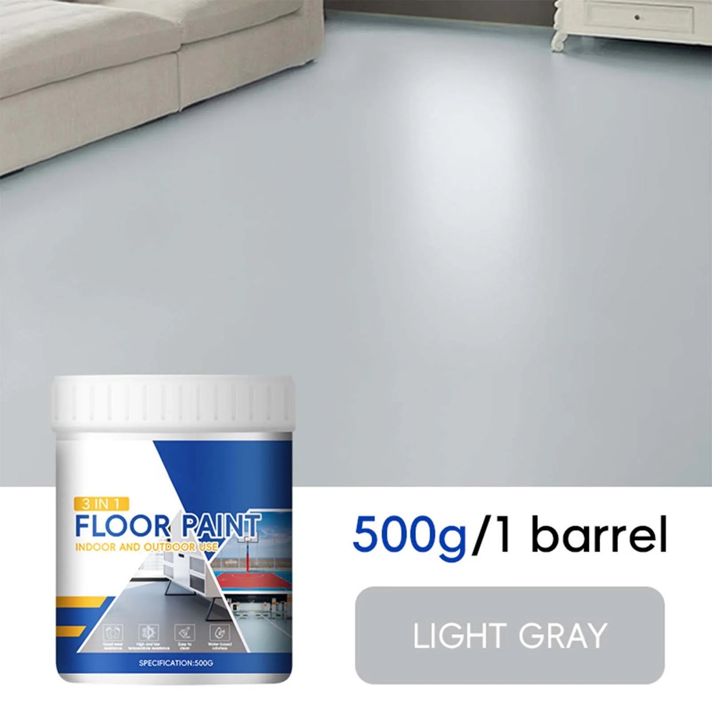 Floor Paint under $5!  Household Epoxy Floor Paint, Water-Based Cement Floor Coating, Wear Resistant Floor Finish, High Solid Content Floor Coating, DIY Home Improvement Paint