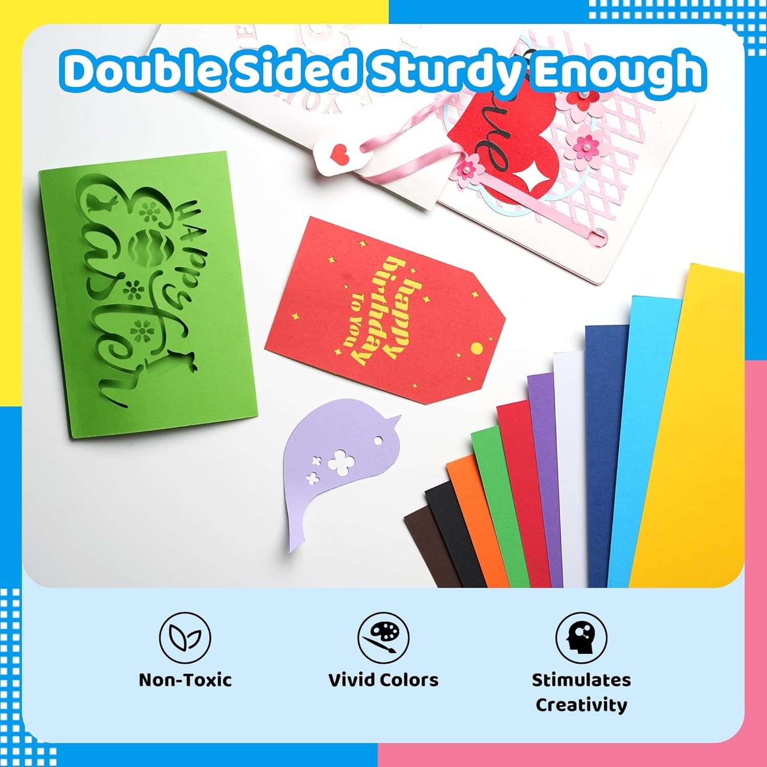 Glee S501 Vinyl Cutting Machine, Likcut 10 Colors Cardstock Paper 20 Sheets