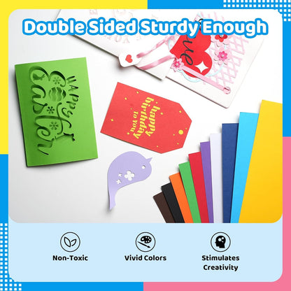 Glee S501 Vinyl Cutting Machine, Likcut 10 Colors Cardstock Paper 20 Sheets