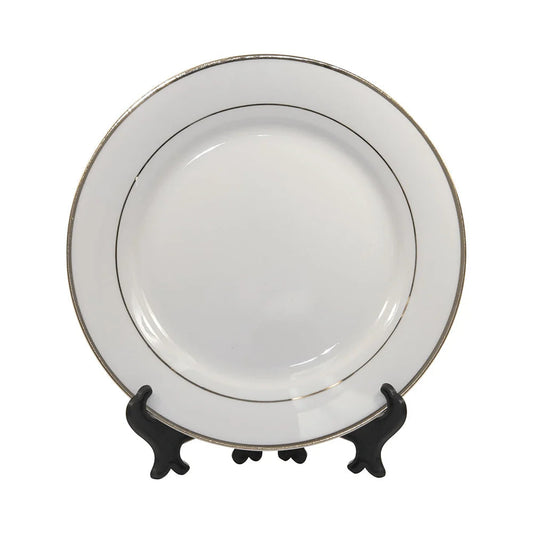 HPN Sublicraft 8" Sublimation Ceramic Plate with Gold Trim - 36 per Case