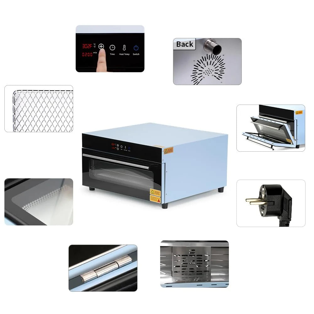 DTF Oven Dryer A3 A4 3 Layers 1450 W 120 V Light Blue for DTF Heat Transfer Film Sheets,Dtf Curing Oven 11.8" X 17.7" for Bulk DTF Films Dryer(Shipping from China)