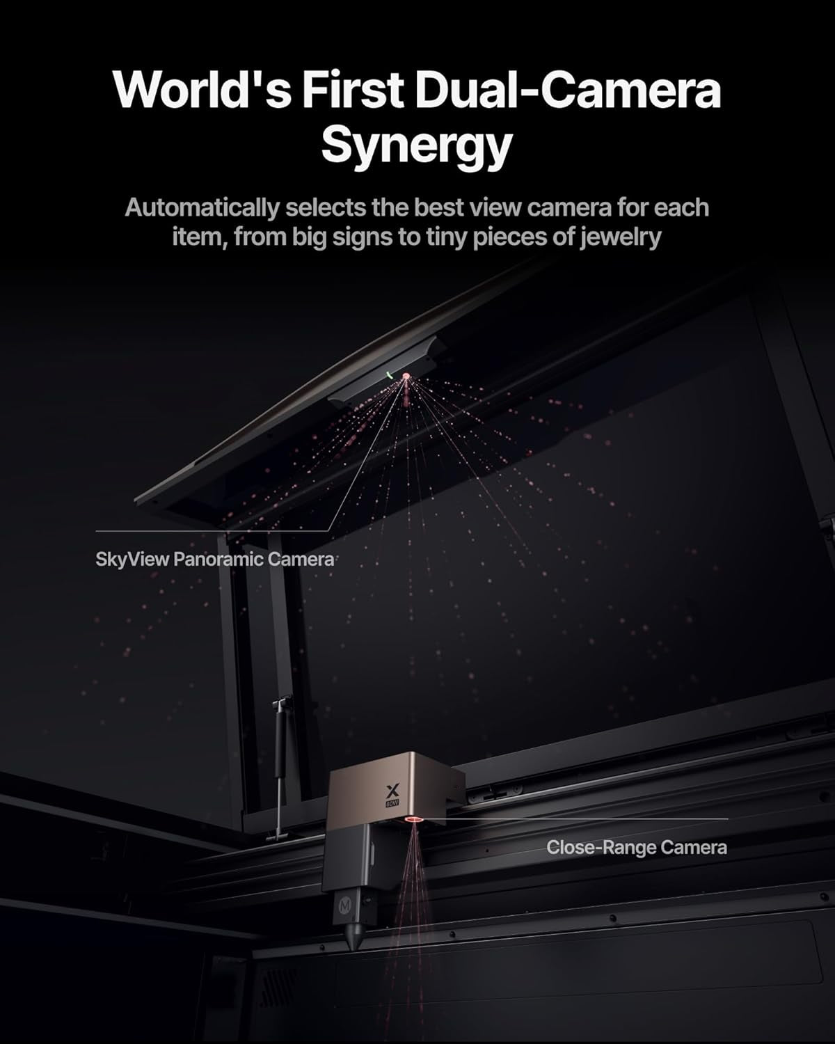 Xtool P3 80W Flagship CO2 Laser Cutter with Intelligent Automation, Desktop Laser Engraver Dual HD Camera 1200Mm/S High Speed, 36"X18'' Large Format CO2 Laser Engraver with ACS Auto-Focus System