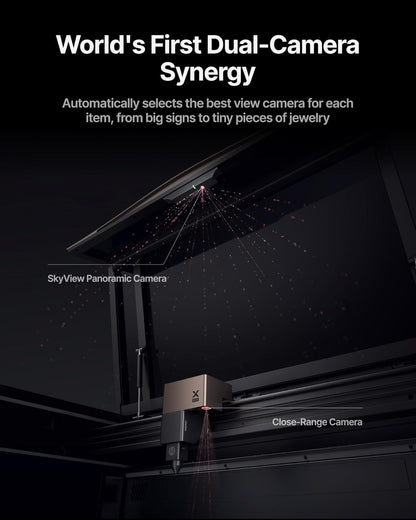 Xtool P3 80W Flagship CO2 Laser Cutter with Intelligent Automation, Desktop Laser Engraver Dual HD Camera 1200Mm/S High Speed, 36"X18'' Large Format CO2 Laser Engraver with ACS Auto-Focus System
