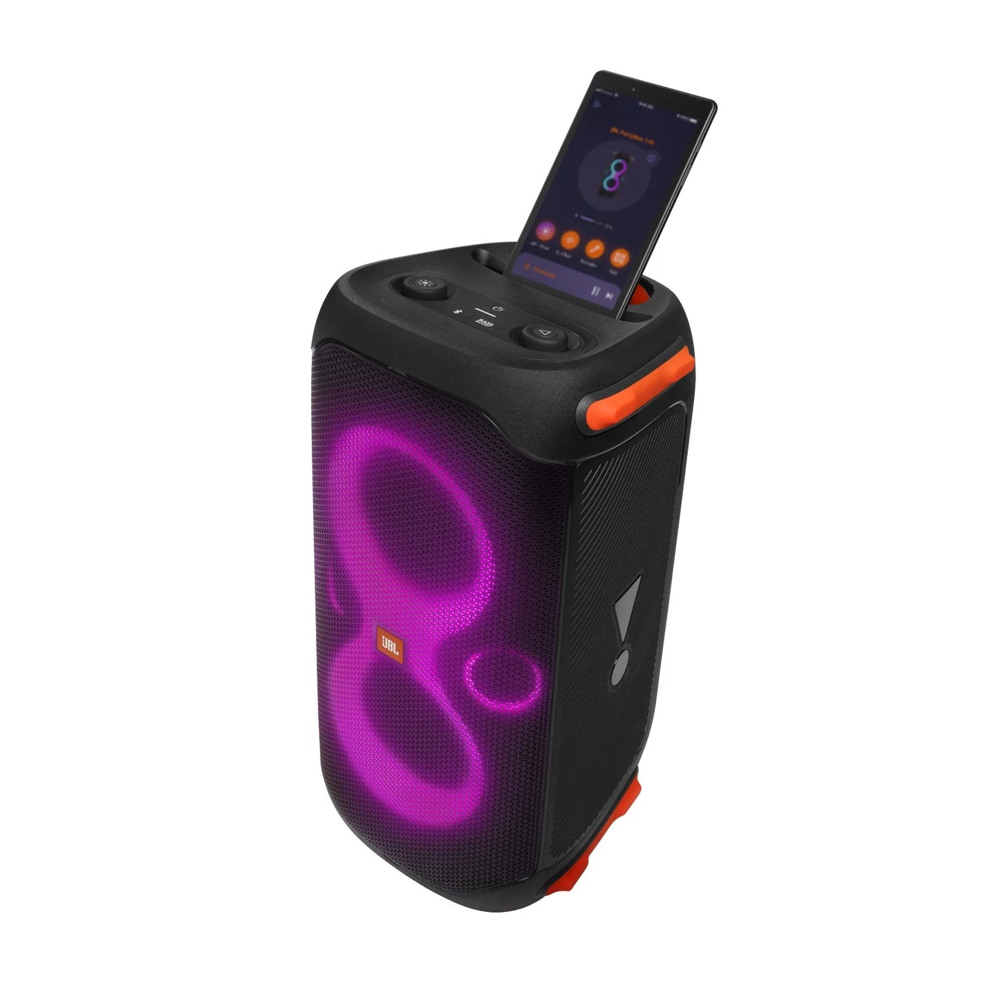 Partybox 110 - Portable Party Speaker with 160W Powerful Sound, Built-In Lights and Splashproof Design - Black