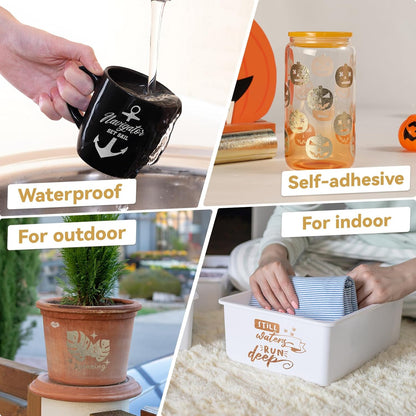 Textured Metallic Permanent Vinyl, 12" X 6Ft Silver Chrome Self-Adhesive Vinyl Compatible with Cricut Cutting Machine, Silhouette, Cameo Cutters, Signs, Scrapbooking (Silver)