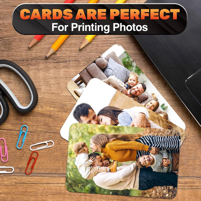 100 Pcs Metal Sublimation Blanks – Double-Sided Sublimation Business Card Blanks for Printing of Logos, Nameplates, and Custom Gifts – Smooth Finish Ultra-Thin Aluminum Alloy Cards in Pearl Color