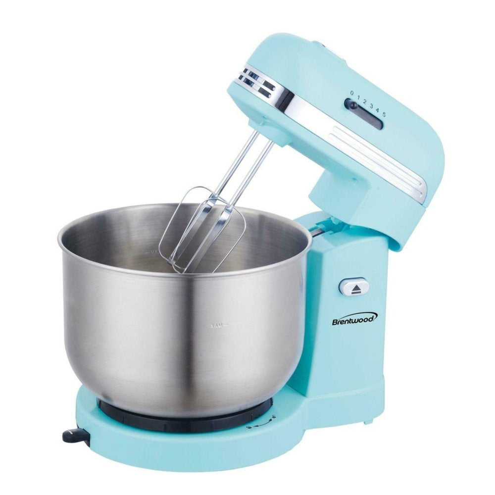 SM-1162BL 5-Speed Stand Mixer with 3.5 Qt Stainless Steel Mixing Bowl, Blue