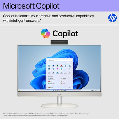HP 23.8 Inch All-In-One Desktop PC, FHD Display, Intel Core I5-1334U, 16 GB RAM, 512 GB SSD, Intel UHD Graphics, Windows 11 Home, Shell White, 24-Cr0112 (2025)