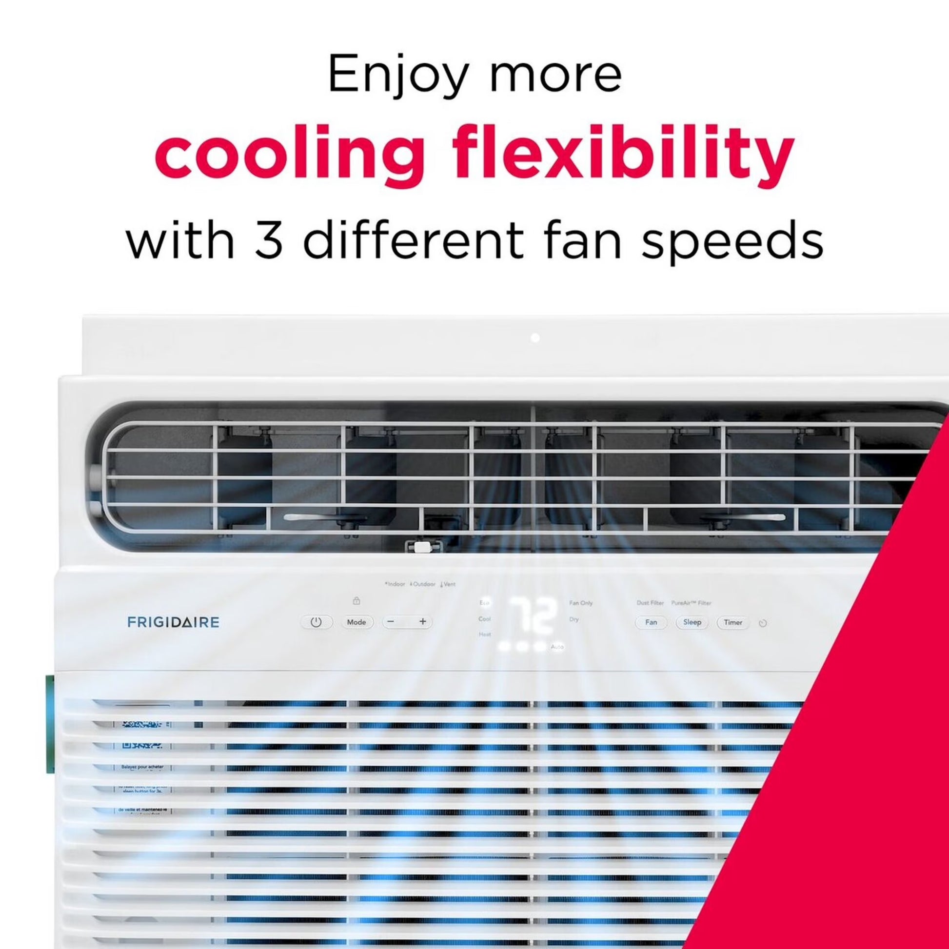 12,000 BTU Window Air Conditioner for Medium Rooms, Multi Speed Fan and Efficient Cooling