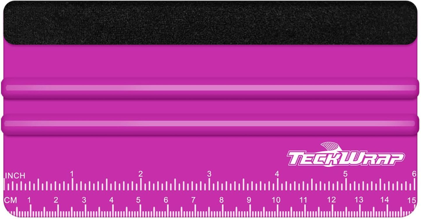 Professional Squeegee Tool for Vinyl Decals, Inkjet Vinyl Sticker Paper,And Wallpaper - 6"X2.9", Scratch-Free Application (Pitaya)