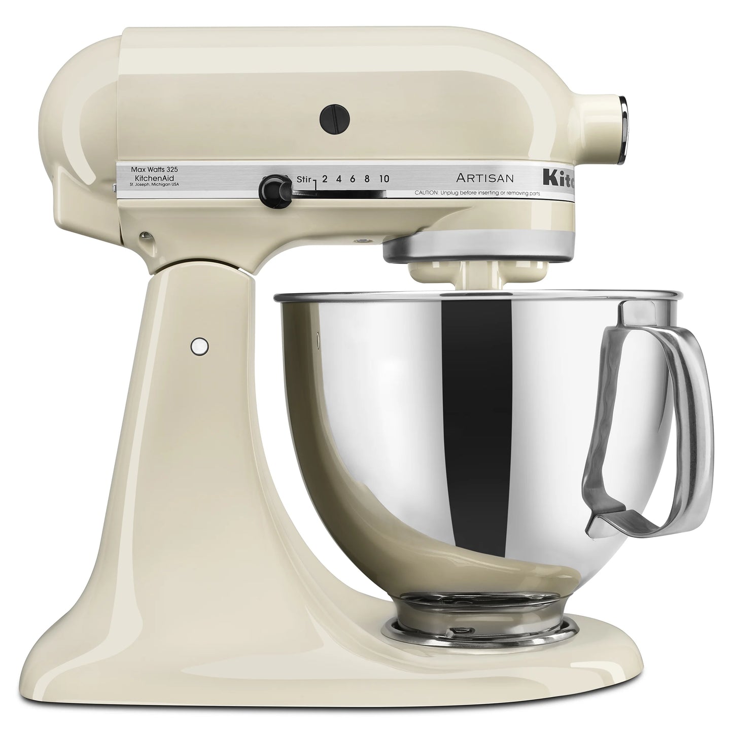 Artisan Series 5-Quart Tilt-Head Stand Mixer, Almond Cream with Flat Beater, Dough Hook, Whip