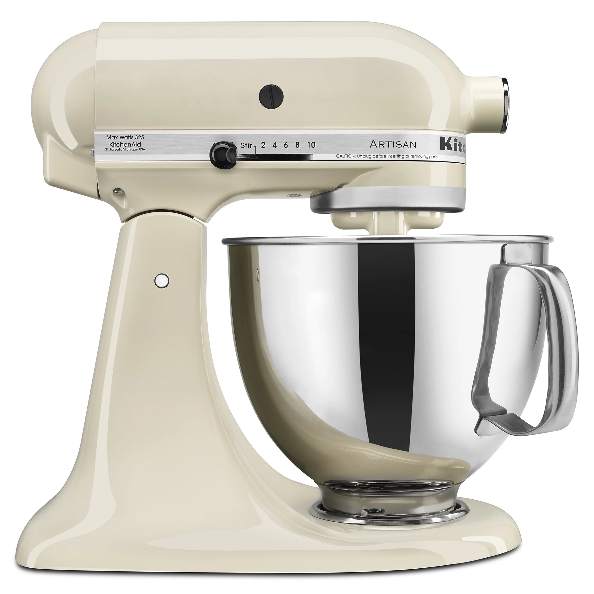 Artisan Series 5-Quart Tilt-Head Stand Mixer, Almond Cream with Flat Beater, Dough Hook, Whip