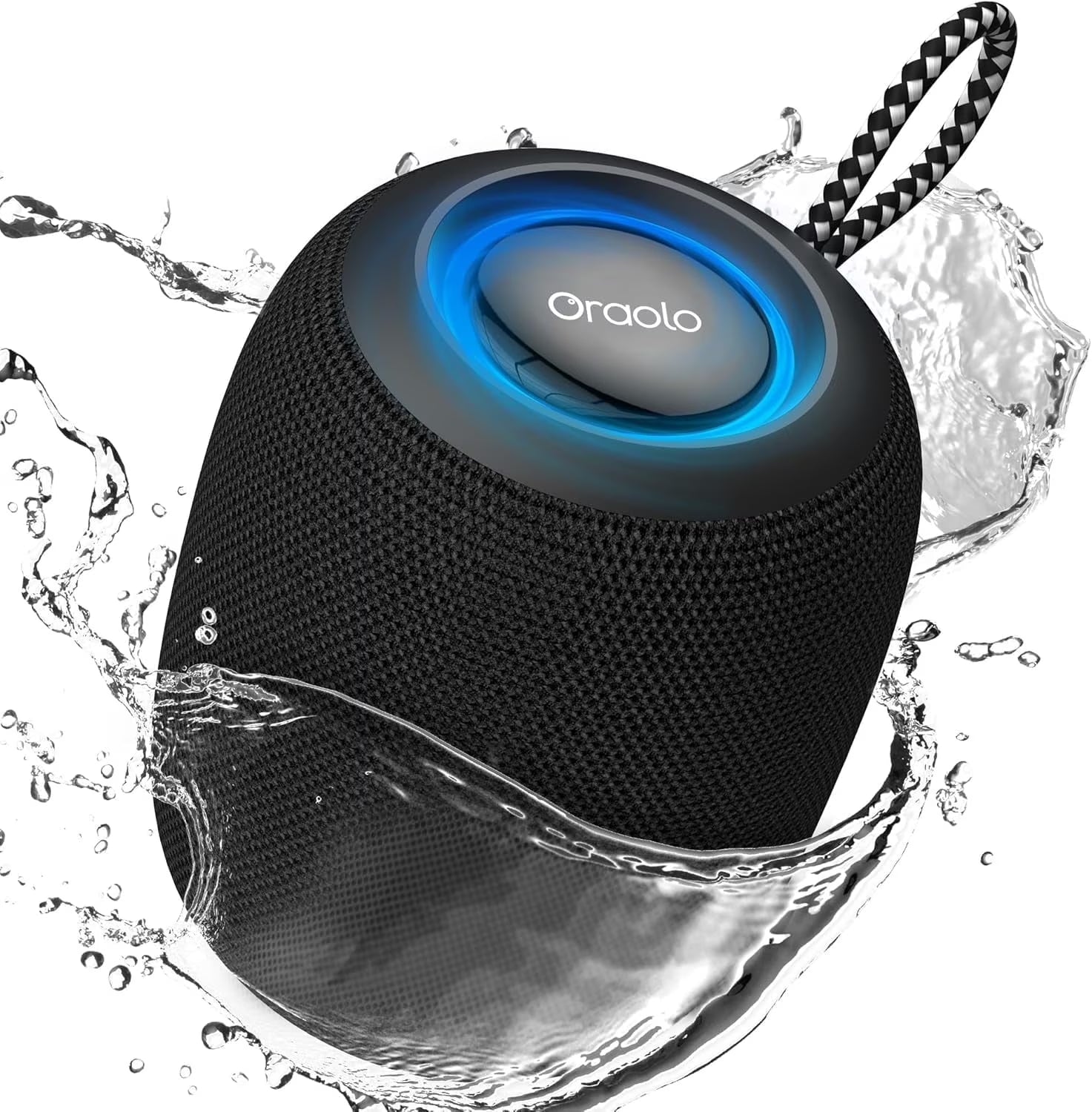 Bluetooth Speaker, IPX7 Waterproof Portable Bluetooth Speaker with 15W Immersive Audio, 30H Playtime, LED Light, Bluetooth 5.3, Support TWS, Wireless Speakers for Outdoor Camping Home