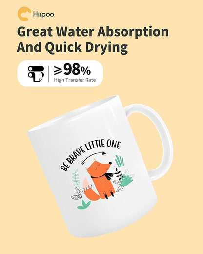 Hiipoo Sublimation Paper 8.5X11 Inch, Work with Sublimation Ink and E Sawgrass Inkjet Printers for Mugs T-Shirts Light Fabric and Other Sublimation Blanks (110 Sheets, 120G)