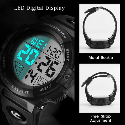 Watches for Man Digital Watches Waterproof Sport Watch with LED Backlight, Running Sports Digital Watch Gifts for Man
