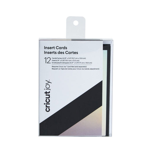 Joy™ Insert Cards, Black/Silver Matte Holographic - A2