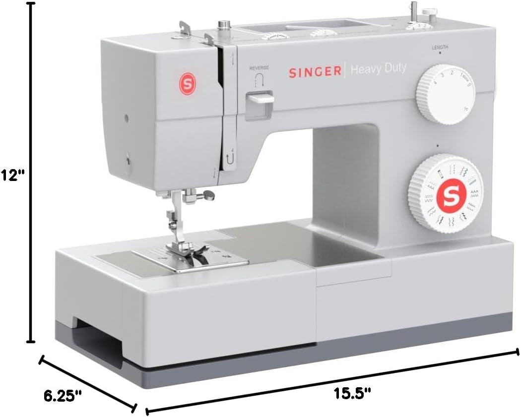 SINGER Heavy Duty 4423 Sewing Machine, Grey | Strong Motor, Full Metal Frame, 97 Stitch Applications, 1-Step Buttonhole, LED Light & Accessory Kit